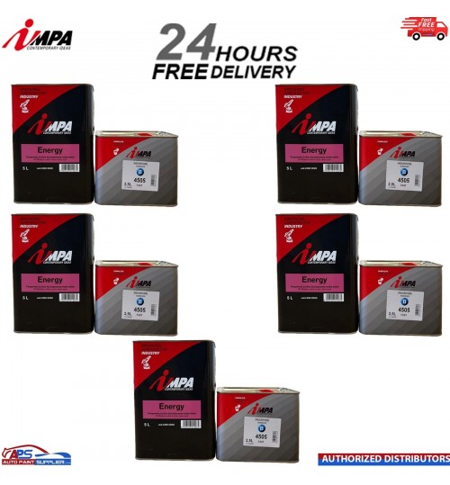 5X IMPA 2K MS Clearcoat / LACQUER With Hardener 7.5 Litre kit